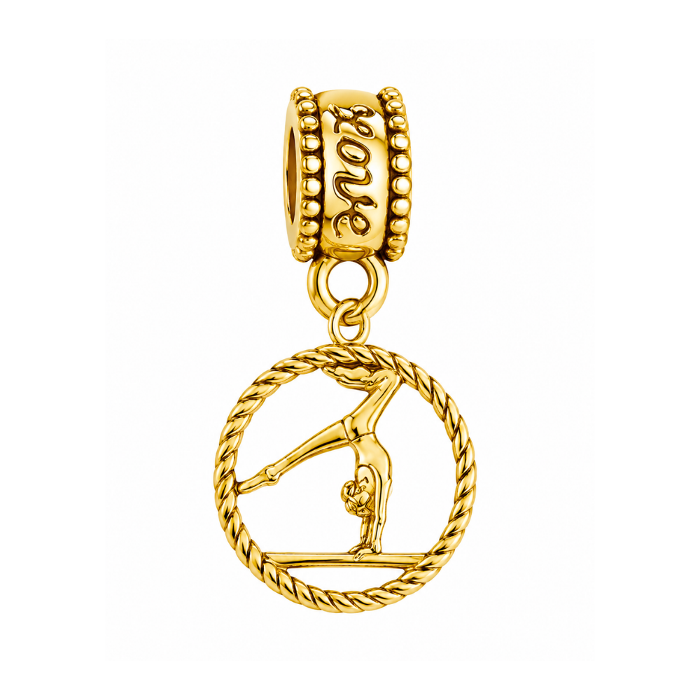 Gymnastics Charm Bead - Gold