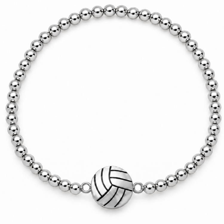 Volleyball 14k Gold Beaded Bracelets