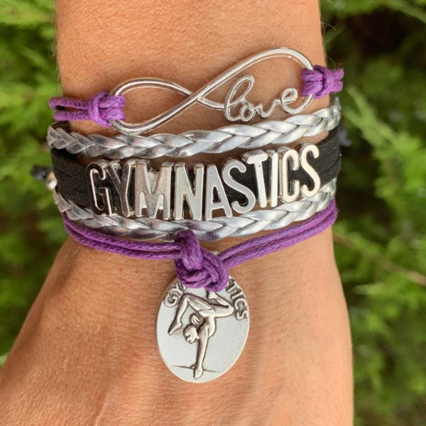 Girls Gymnastics Bracelet - Pick Charm