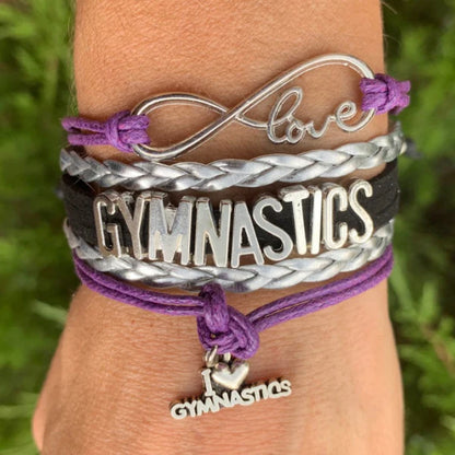 Girls Gymnastics Bracelet - Pick Charm