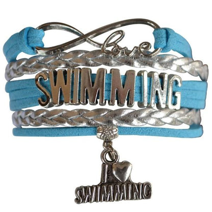 Girls Swim Charm Bracelet
