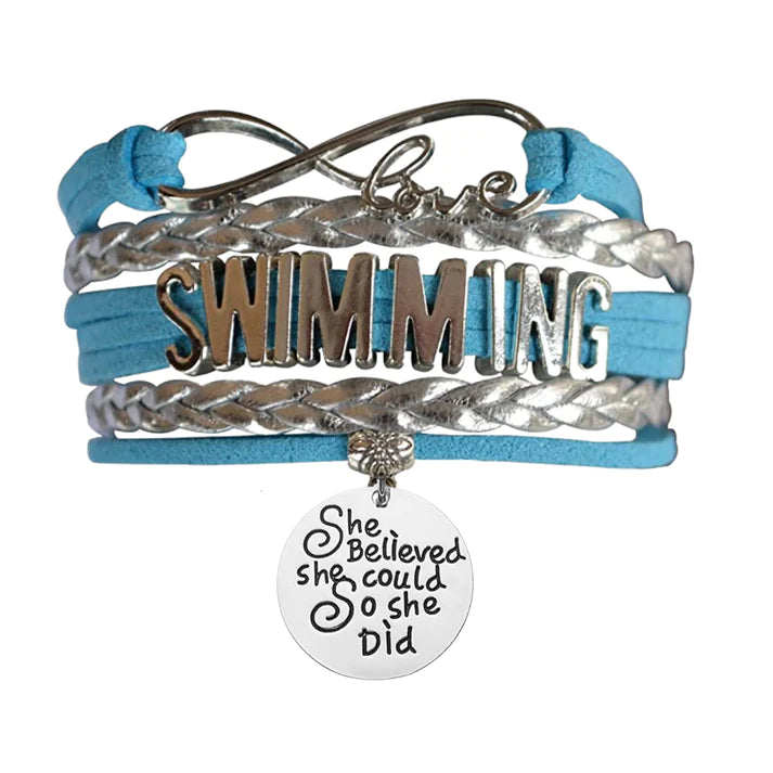 Girls Swim Charm Bracelet