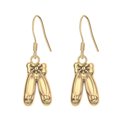 Girls Dance Ballet Shoe Earrings