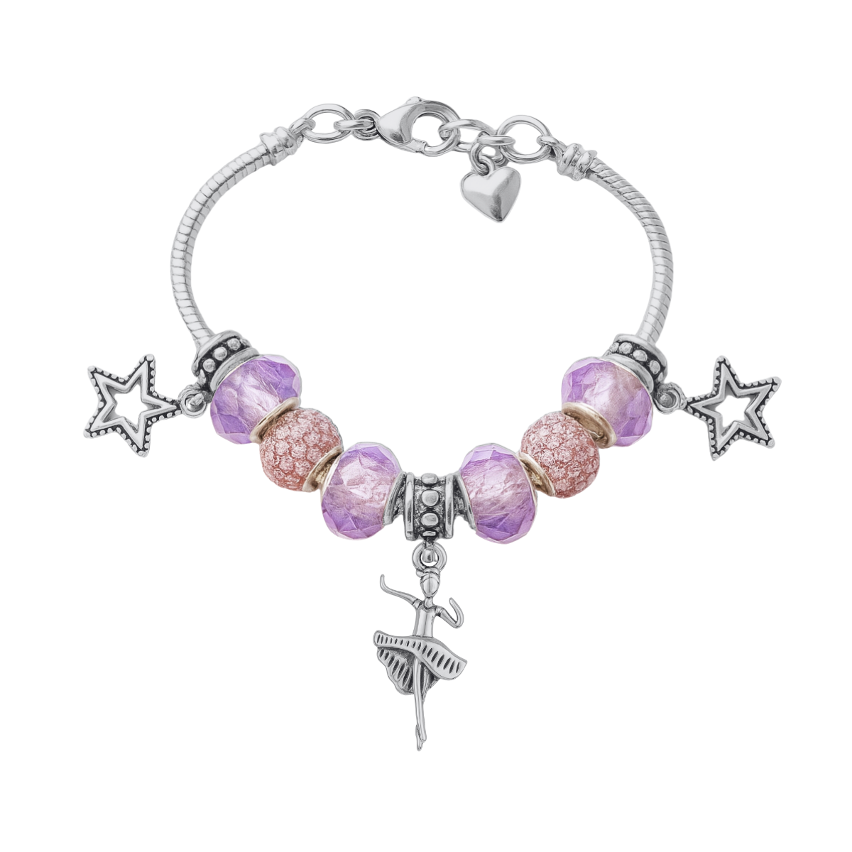 Girls Dance Beaded Charm Bracelet