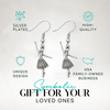  Gift-ready packaging image with icons for hypoallergenic and durable dance earrings