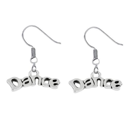 Girls Dance Word Earrings