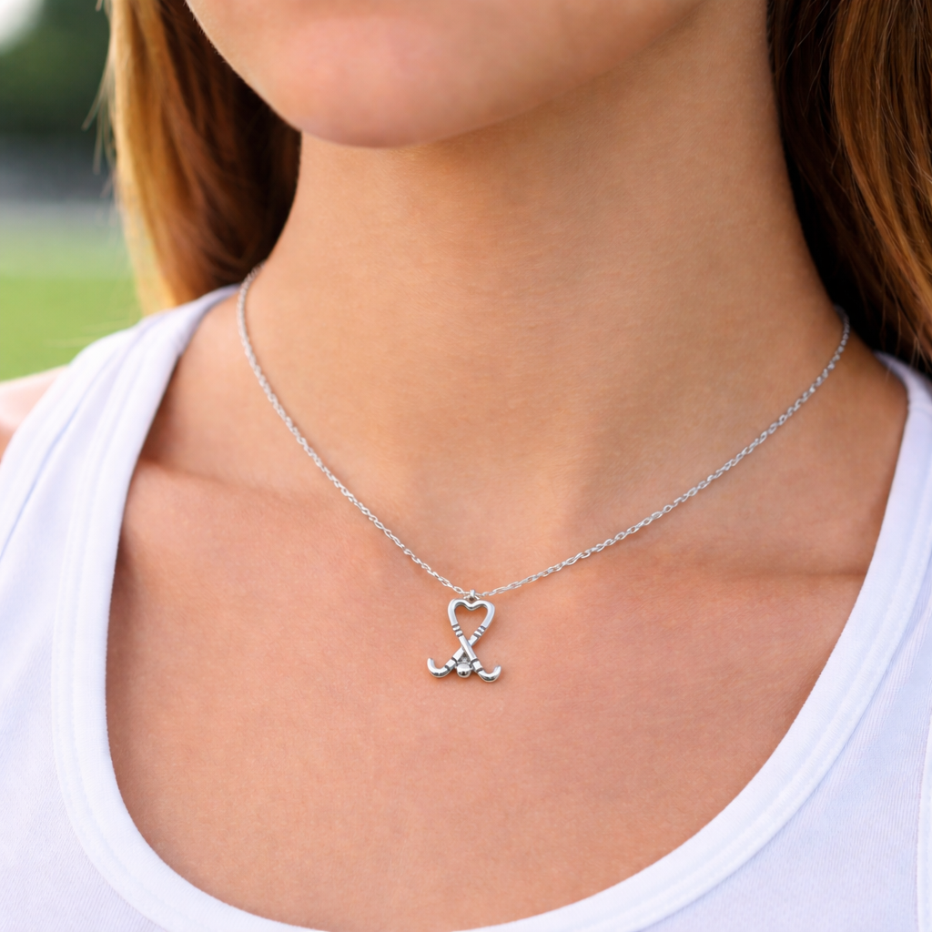 Play With Heart Field Hockey Necklace