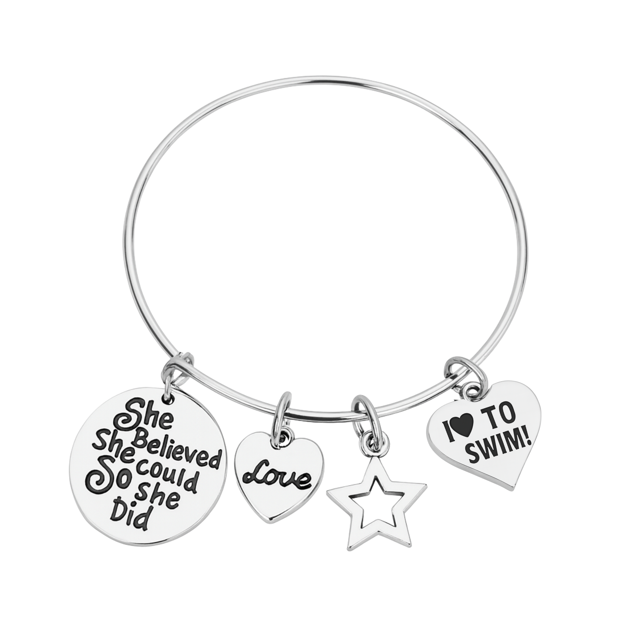 Girls Swim She Believed She Could So She Did Bracelet