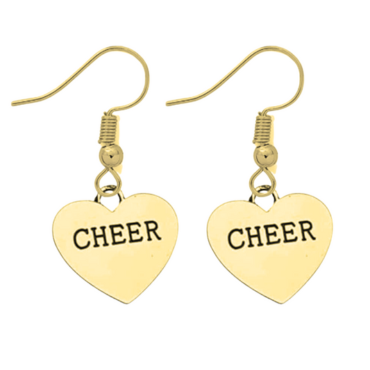 Cheer Heart Charm Earrings