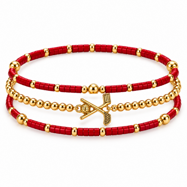 Golf Game Day Bracelet Stack