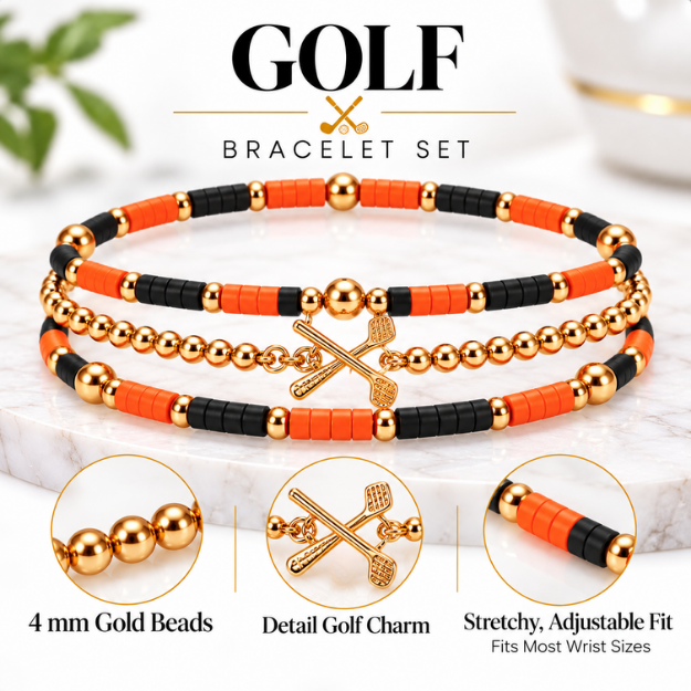 Golf Game Day Bracelet Stack