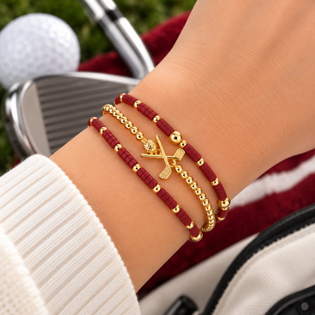 Golf Game Day Bracelet Stack