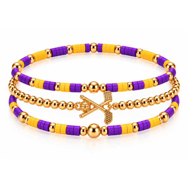 Golf Game Day Bracelet Stack