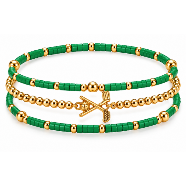 Golf Game Day Bracelet Stack