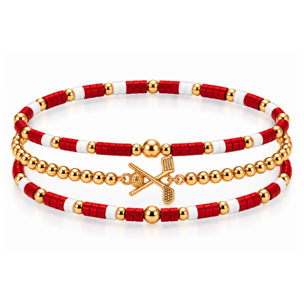 Golf Game Day Bracelet Stack