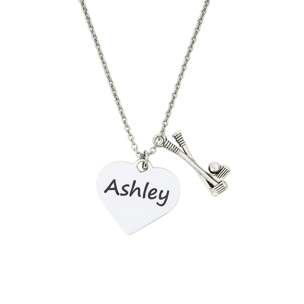 Personalized Engraved Golf Necklace