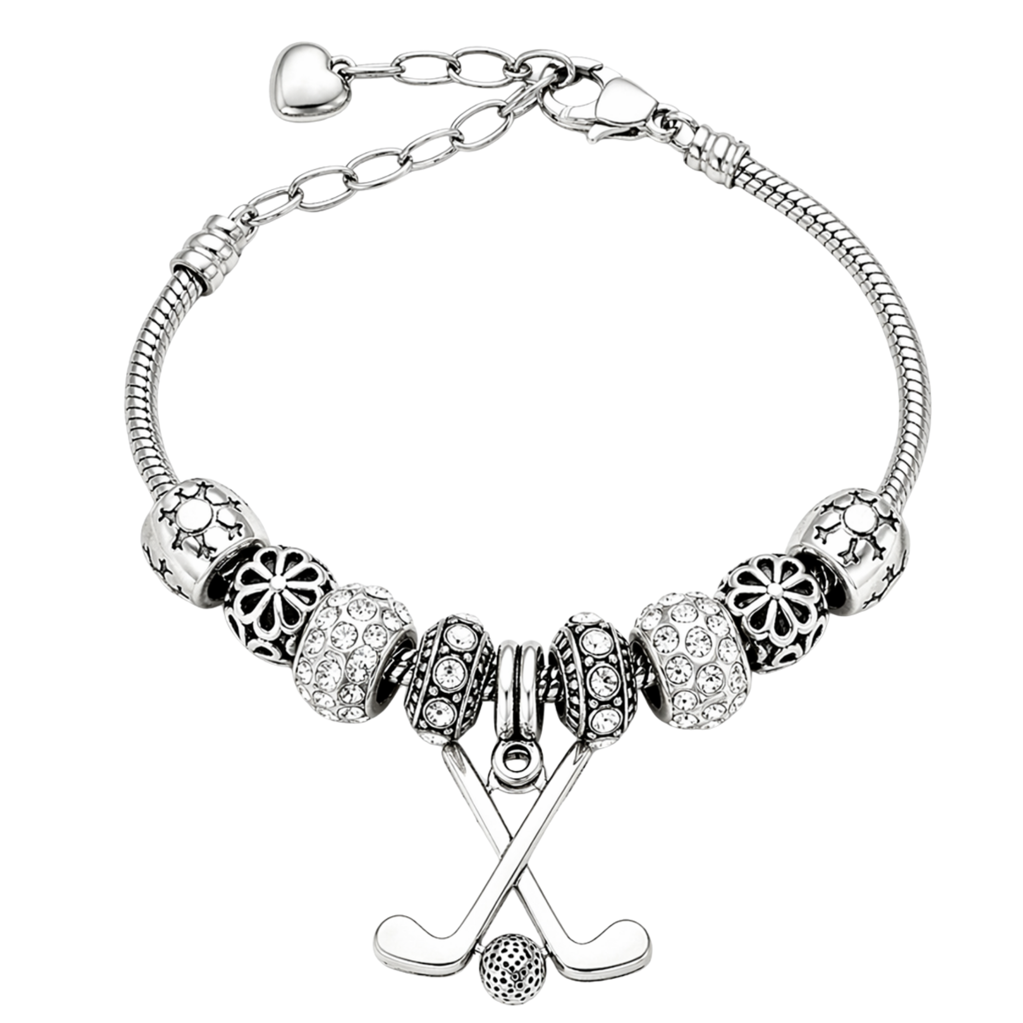 Golf Beaded Charm Bracelet- Pick Style