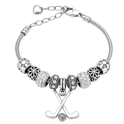 Golf Beaded Charm Bracelet- Pick Style