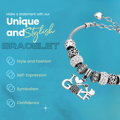 Golf Beaded Charm Bracelet- Pick Style