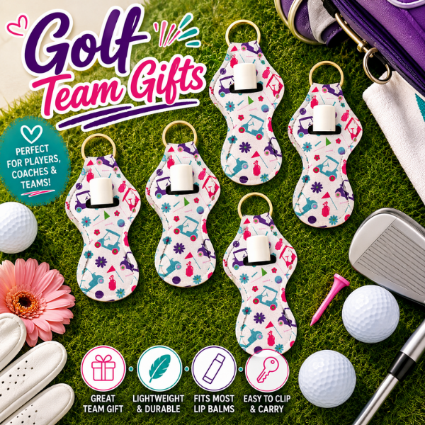 Golf Chapstick Holder Keychain
