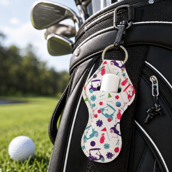 Golf Chapstick Holder Keychain