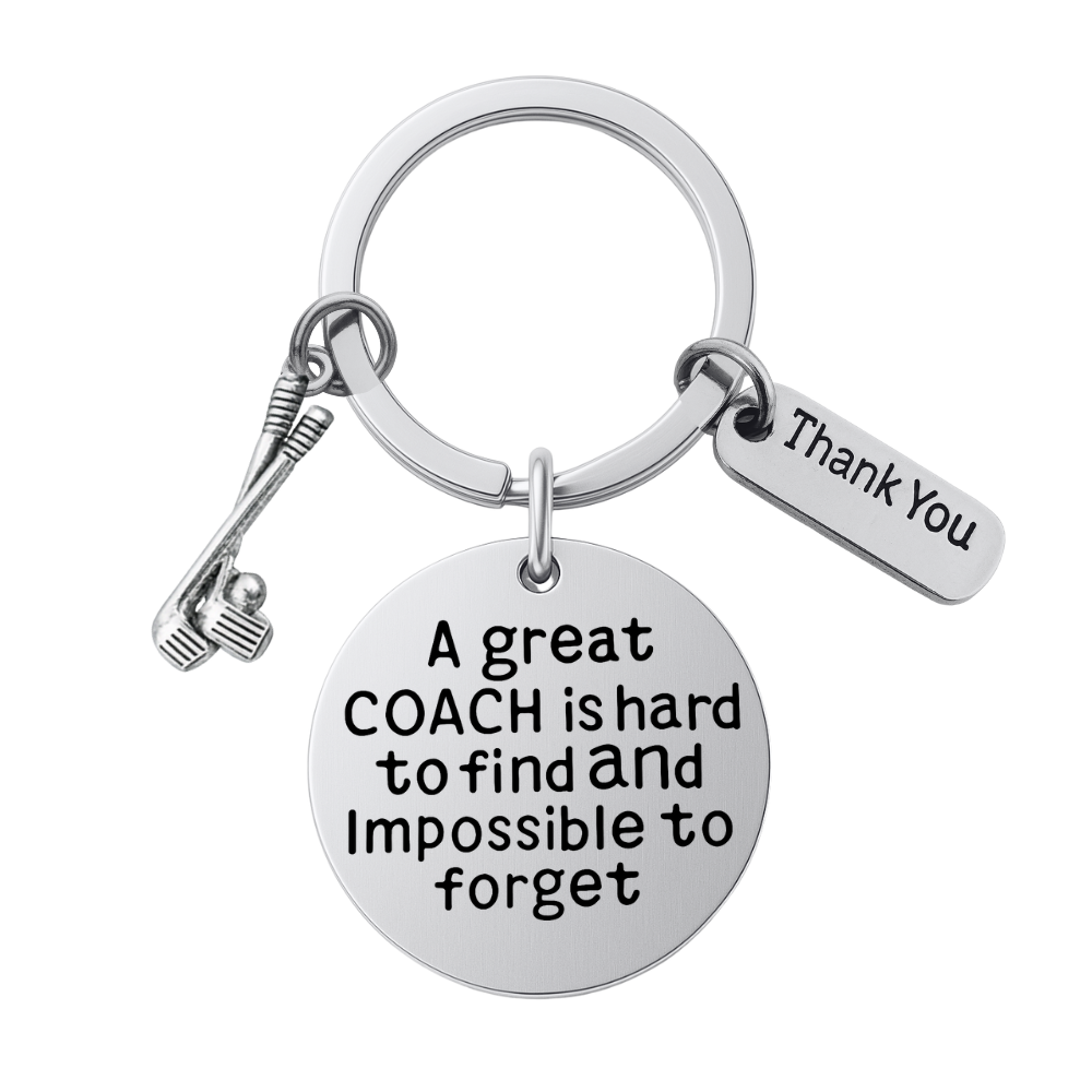 Golf Coach Keychain- Great Coach is Hard to Find