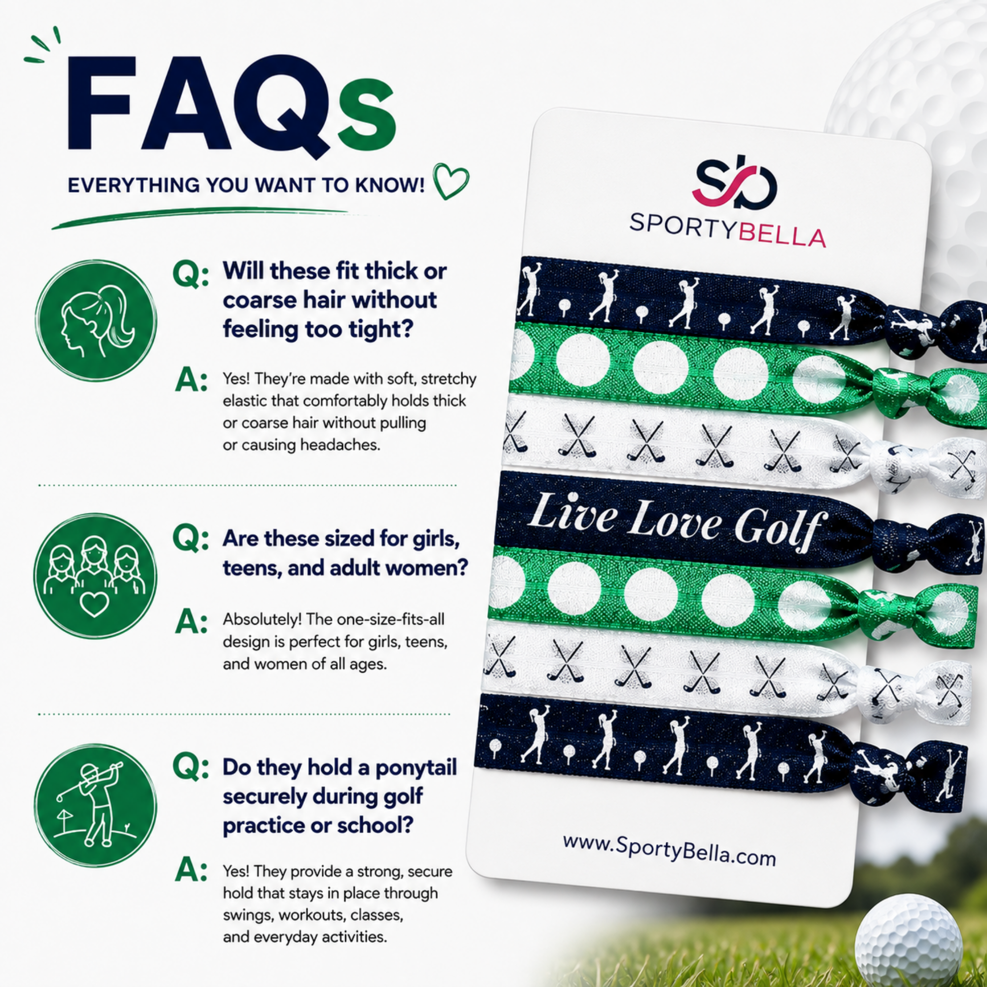 Golf Hair Ties