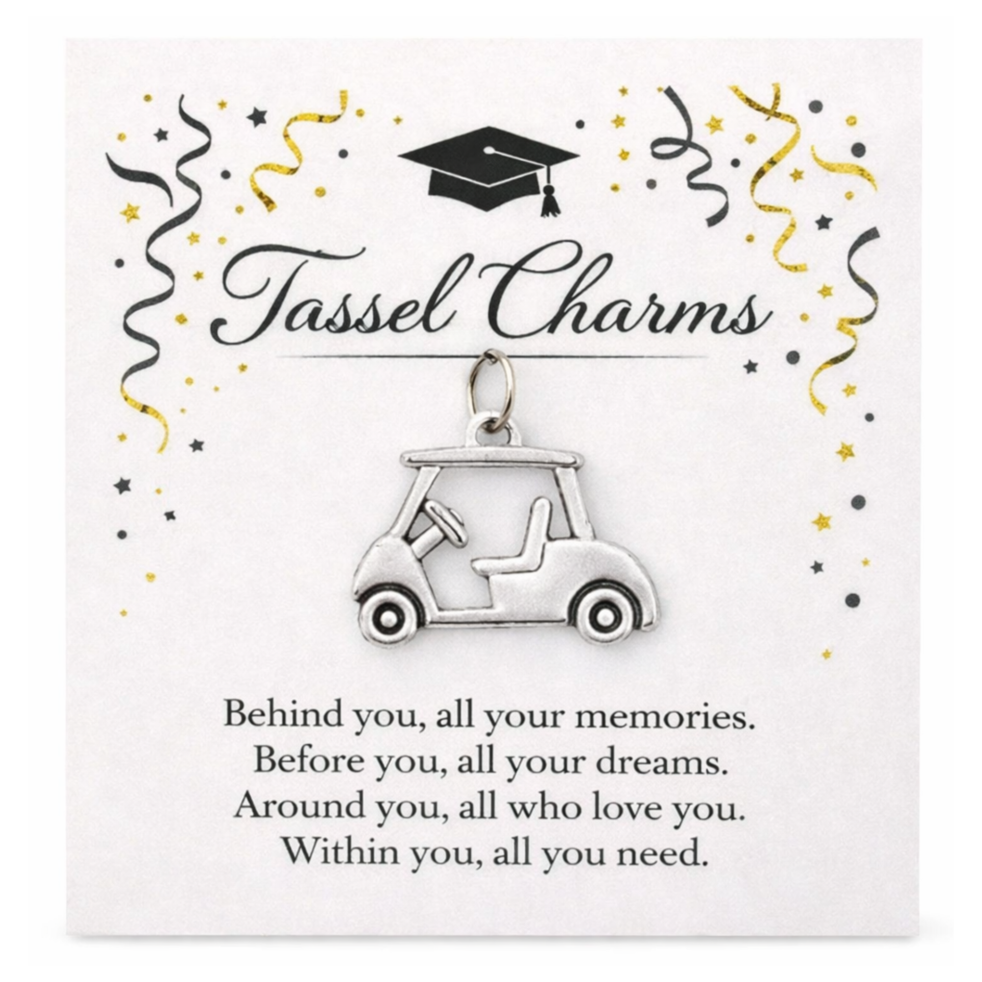 Golf Graduation Tassel Charm