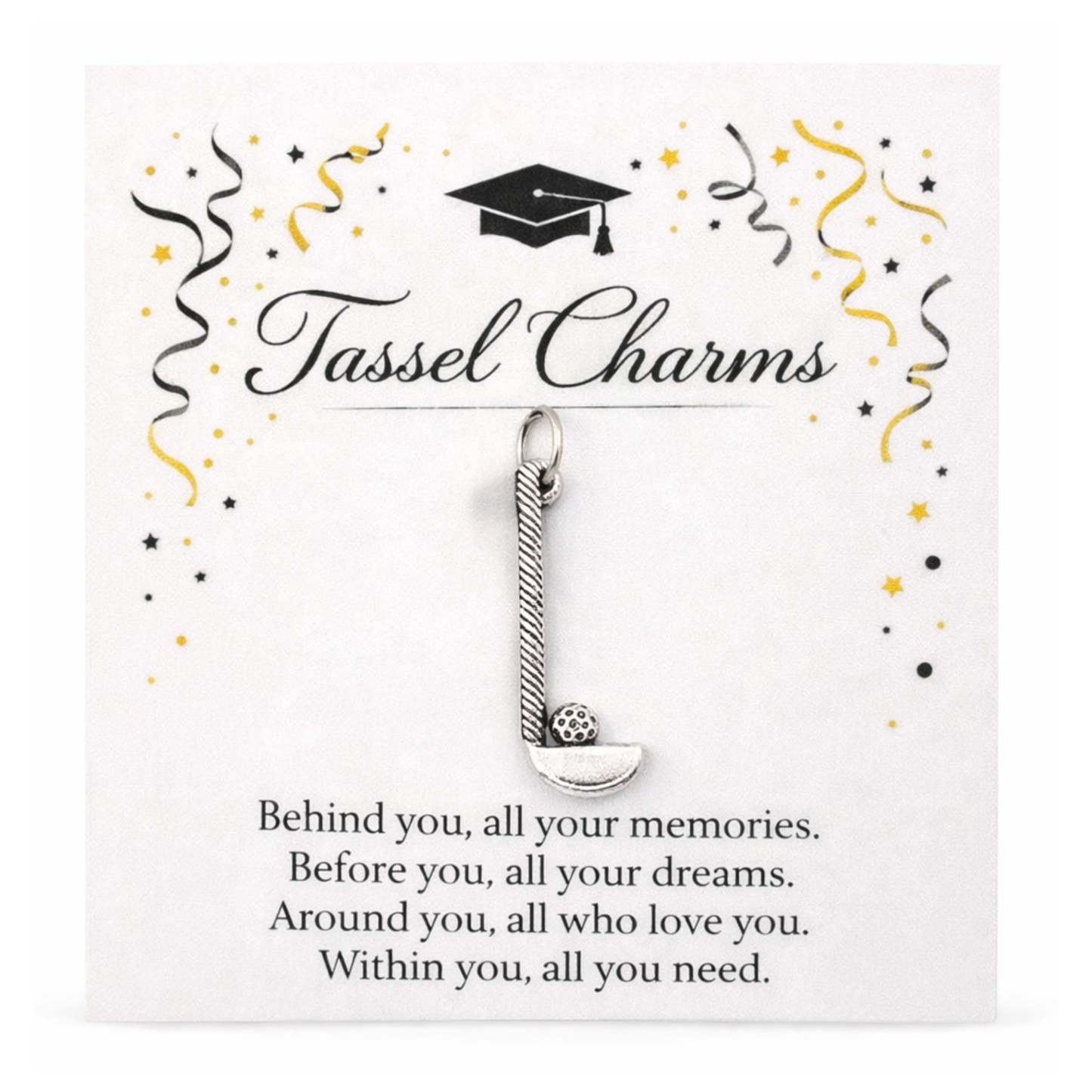 Golf Graduation Tassel Charm
