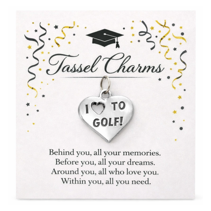 Golf Graduation Tassel Charm