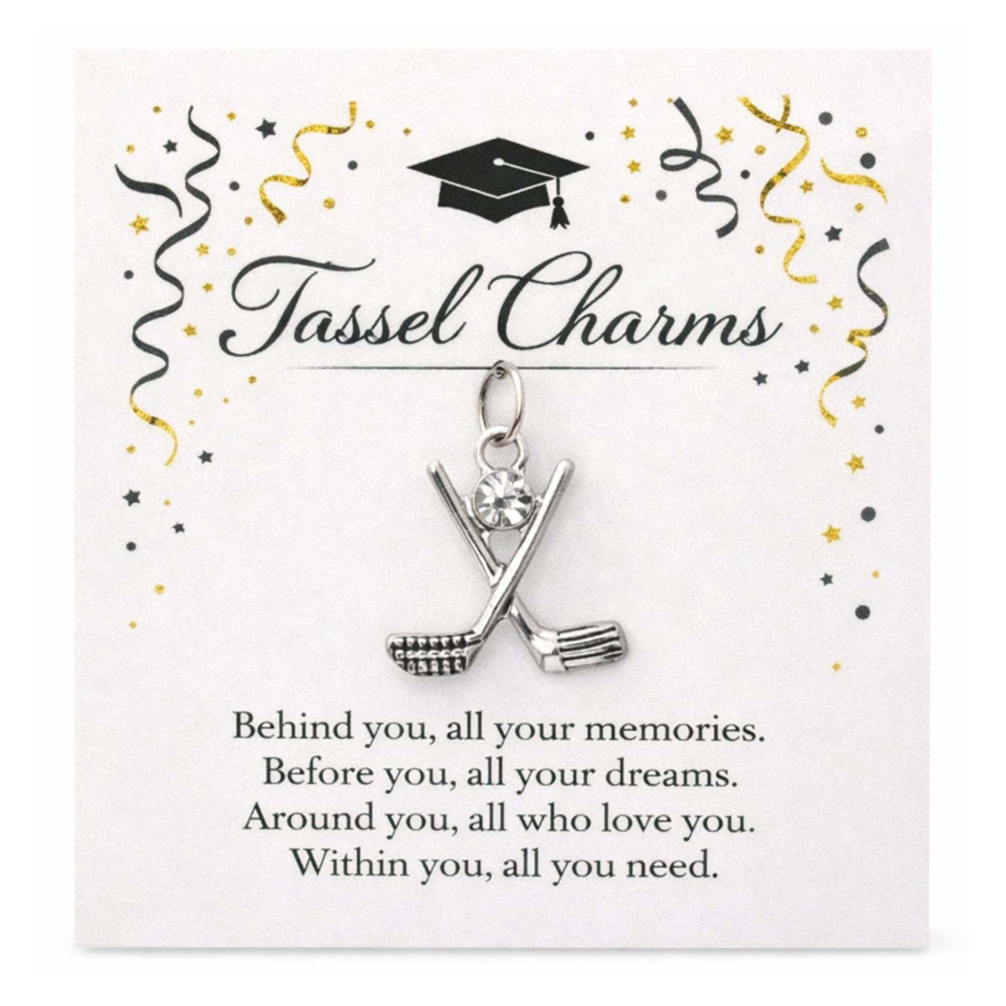 Golf Graduation Tassel Charm