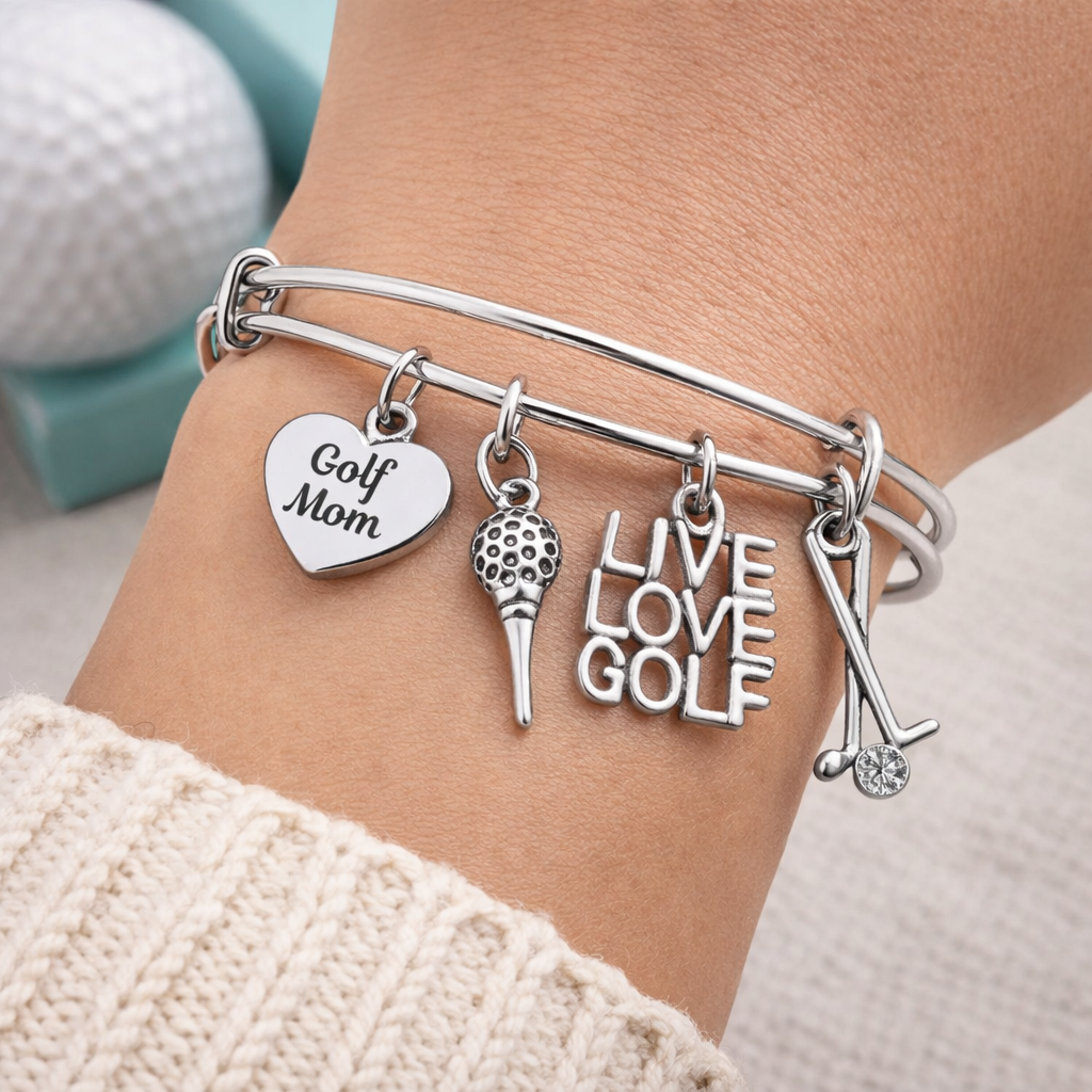 Golf Mom Bangle Bracelet