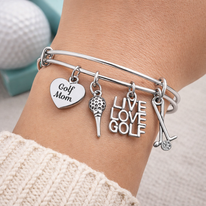 Golf Mom Bangle Bracelet