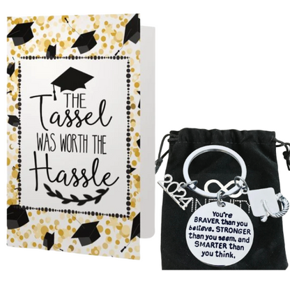 Graduation Keychain & Card Set - Tassel Worth the Hassle