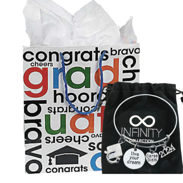 Graduation Bracelet & Gift Bag - 2024 Live Your Dreams