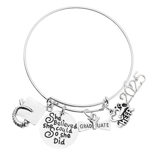 2025 Sports Graduation Bracelet - She Believed She Could- Pick Activity