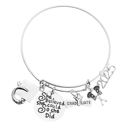 2025 Sports Graduation Bracelet - She Believed She Could- Pick Activity