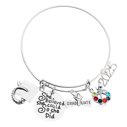 2025 Sports Graduation Bracelet - She Believed She Could- Pick Activity