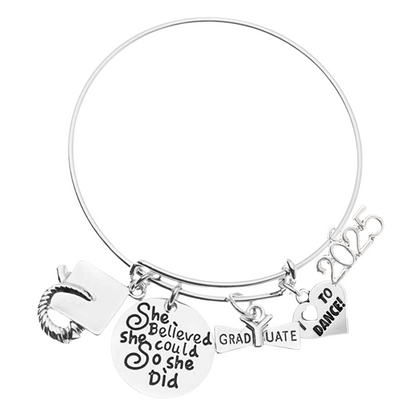 2025 Sports Graduation Bracelet - She Believed She Could- Pick Activity