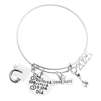 2025 Sports Graduation Bracelet - She Believed She Could- Pick Activity