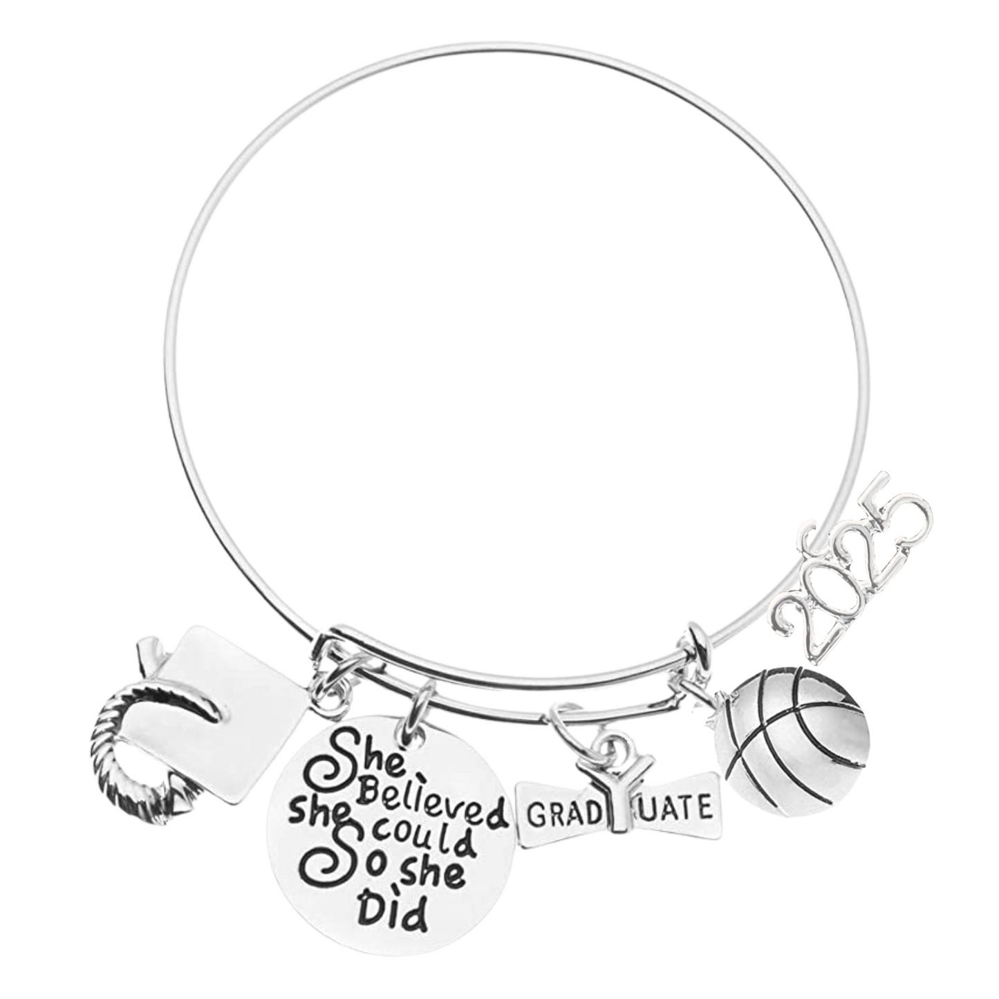 2025 Sports Graduation Bracelet - She Believed She Could- Pick Activity