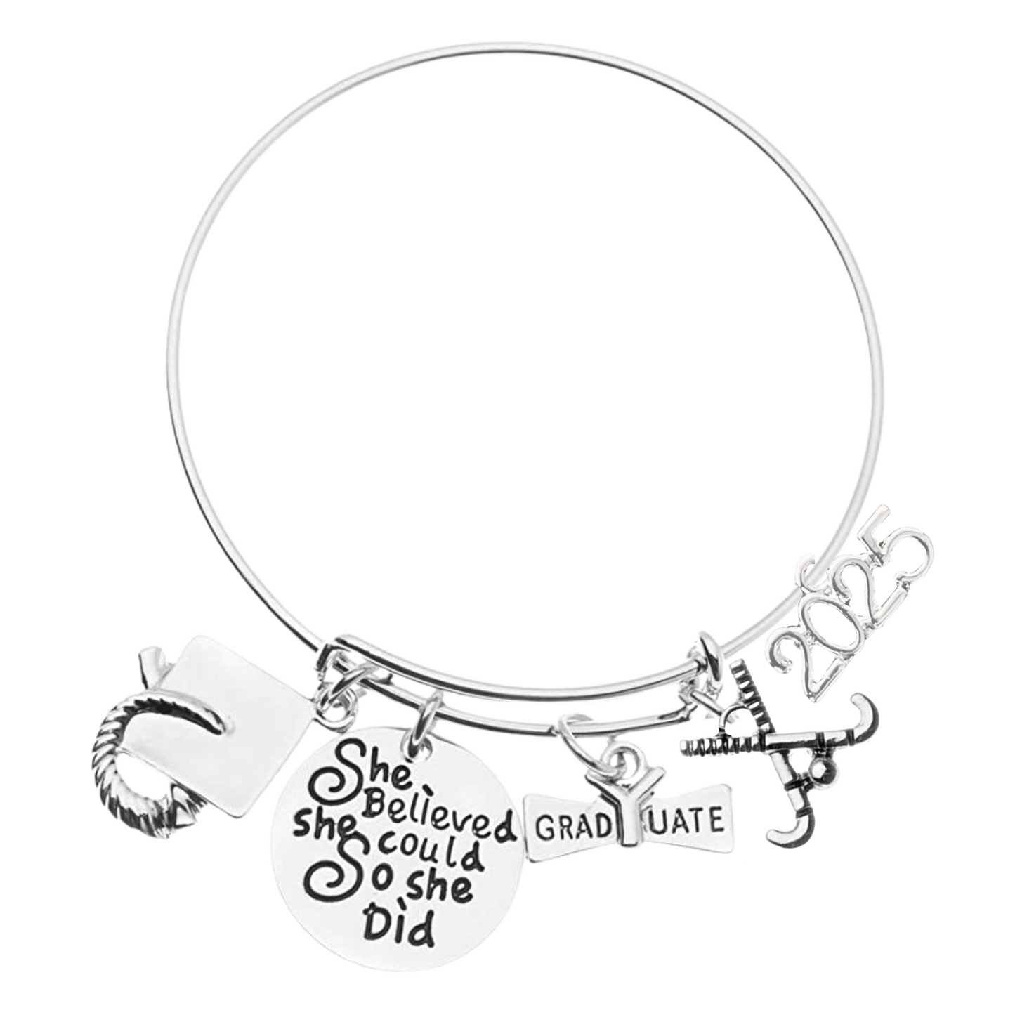 2025 Sports Graduation Bracelet - She Believed She Could- Pick Activity