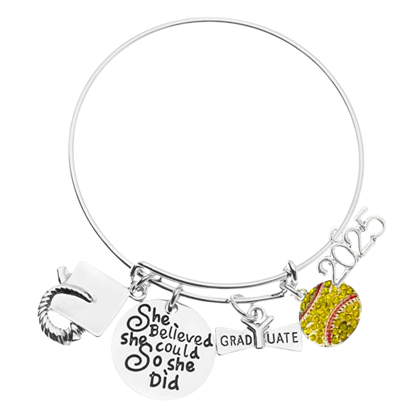 2025 Sports Graduation Bracelet - She Believed She Could- Pick Activity