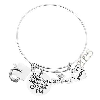 2025 Sports Graduation Bracelet - She Believed She Could- Pick Activity