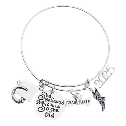 2025 Sports Graduation Bracelet - She Believed She Could- Pick Activity