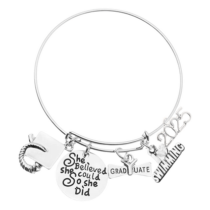 2025 Sports Graduation Bracelet - She Believed She Could- Pick Activity