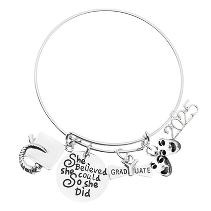 2025 Sports Graduation Bracelet - She Believed She Could- Pick Activity