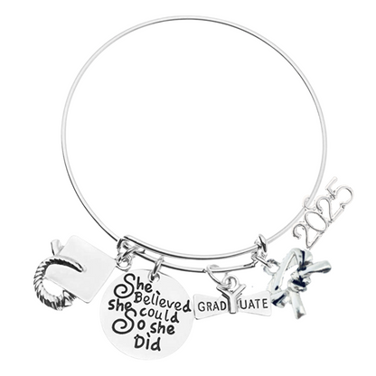 2025 Sports Graduation Bracelet - She Believed She Could- Pick Activity