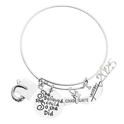 2025 Sports Graduation Bracelet - She Believed She Could- Pick Activity