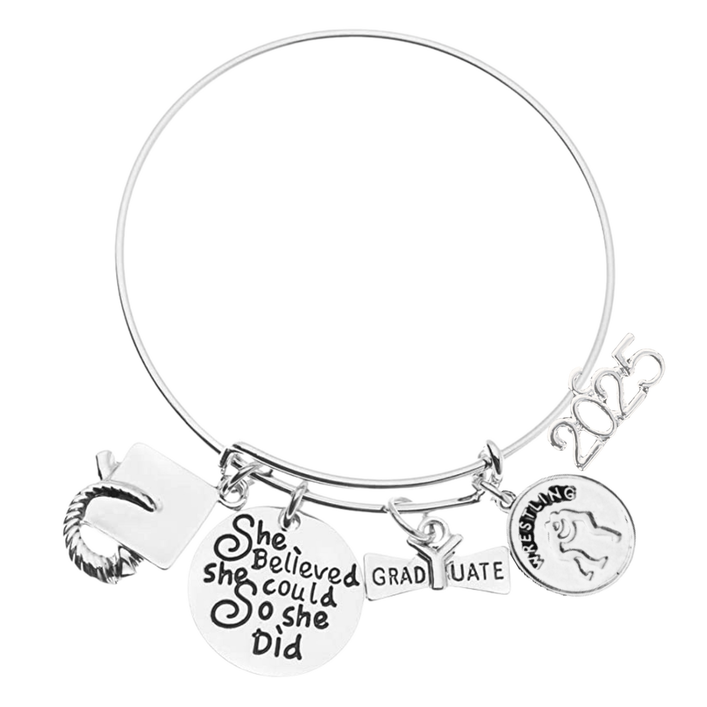 2025 Sports Graduation Bracelet - She Believed She Could- Pick Activity